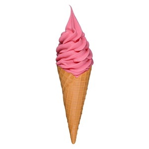 22cm Helado Francés Rosa Suave, Simulación de Comida de PVC de Doble Color con Bloqueo de Color, para Modelismo DIY, Playa, Viajes y Uso Comercial - Product Image 1