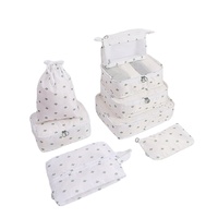 Voyage bagages tissu stockage Compression emballage Cubes 8 pièces valise de voyage étanche organisateur sac 8 ensemble