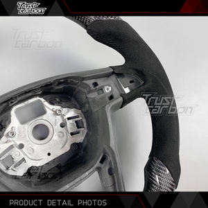 <span class=keywords><strong>Volant</strong></span> personnalisé en fibre de carbone avec LED et microfibre pour <span class=keywords><strong>Seat</strong></span> <span class=keywords><strong>Leon</strong></span> CUPRA Toledo <span class=keywords><strong>SEAT</strong></span> Alhambra Concept Ateca Lbiza SC 2015-2020 - Product Image 4