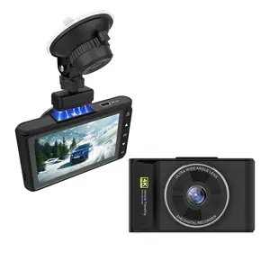 Câmera de ré automotiva ultra 4k, gravador de vídeo de alta qualidade, 3 polegadas, ips, dvr, com suporte magnético