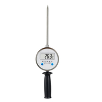 Handheld Digital Probe Thermometer -50-200°C LED Soil Water Thermometer Battery Powered Industrial Gauge
