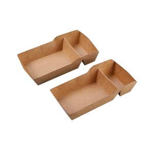 ถาดใส่กระดาษคราฟท์ <span class=keywords><strong>Nacho</strong></span> แบบใช้แล้วทิ้ง2ช่องแบบจาระบีทนทานสไตล์วินเทจ - Product Image 6