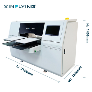 เครื่องพิมพ์เสื้อยืดดิจิตอล XinFlying แบบหลายฟังก์ชั่น สถานีคู่ 4 หัวพิมพ์ แบบ Flatbed DTG - Product Image 2