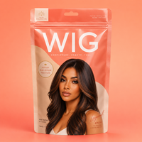 Sacs à perruques personnalisés avec logo imprimé, pochettes à cheveux, sacs à fermeture éclair, sacs à extensions de cheveux à motifs, sacs à perruques en plastique, emballages pour cheveux