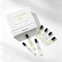 Boîte cadeau en papier rigide de luxe personnalisée, ensemble d'échantillons de parfum, boîte d'emballage, impression dorée, boîte cadeau cosmétique pour flacons de parfum