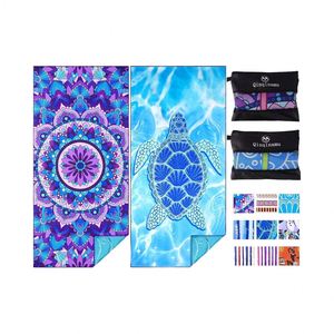 Serviette de plage personnalisée en microfibre 180x80 cm, grande taille, légère, anti-sable, fine, essentielle pour la piscine, la natation, la gym, le yoga, le camping et les vacances - Product Image 6