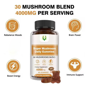 Gomitas Diarias de Suplementos de Hongos con Etiqueta Privada OEM, Extracto de Ashwagandha y Pimienta Negra, Promueven la Potencia Cerebral y la Función de la Memoria - Product Image 6