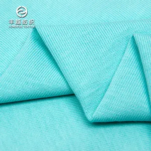 3359#designer Luxury Fabric Manufacturers Breathable Knitted Plain Dyed 100% Combed Cotton Fabric For Clothing