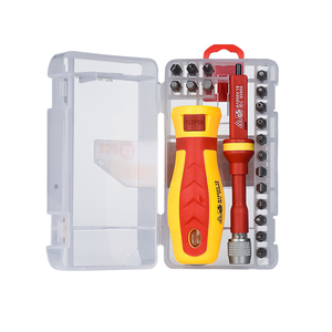Tournevis multifonction rétractable 18-en-1 avec testeur <span class=keywords><strong>de</strong></span> tension, embouts multiples, manche en plastique, kit d'outils <span class=keywords><strong>de</strong></span> réparation domestique DIY - Product Image 1