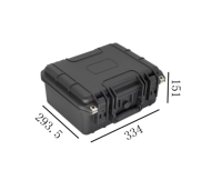 Étui rigide en plastique portable de taille moyenne personnalisé, étanche IP67, antichoc, avec mousse pour le stockage d'électronique et d'objets de valeur