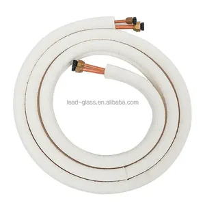 White PE Pre-Insulated Copper Tubing 1/4" X 3/8" for Split AC Systems