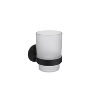 Support mural moderne noir mat pour verre simple, idéal pour salle de bain, cuisine, toilettes, hôtels – Design rond de luxe