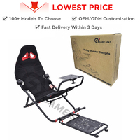 GY018-2 Diy Sim Racing Set Rig Cockpit avec siège Simulateur de conduite Volant et manettes de vitesse Chaise de course pour PXN