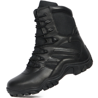 Bottes tactiques personnalisées avec tige en cuir, doublure en mesh et semelle en caoutchouc