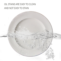 Nouvelle conception de vaisselle de restaurant, porcelaine fine blanche, service de table en porcelaine de 12 pièces pour restaurant