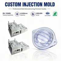 Moule d'injection transparent optique sur mesure pour produits plastiques, moules de couvercle d'usine offerts par le fournisseur