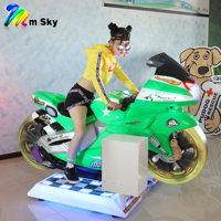 Machine d'arcade de moto de simulateur de manèges d'intérieur 3D innovante à pièces pour les centres commerciaux en fibre de verre durable