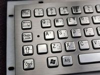 Clavier métallique anti-vandalisme IP65 DSP avec braille, filaire, avec trackball ou pavé tactile