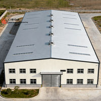 Bâtiment en métal léger, construction en acier préfabriqué, structure en acier préfabriquée à pignon, entrepôt industriel en acier préfabriqué