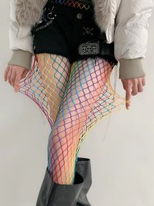 Collants sexy à mailles arc-en-ciel, style Y2K, pour femme, tendance commerce extérieur - Product Image 6