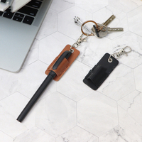 Porte-stylo en cuir PU personnalisé, porte-stylo simple, fournitures de bureau, porte-clés suspendu, accessoires pour carnet, cadeau promotionnel