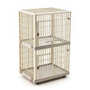 2023 New Arrival 2 tier animal stainless steel pet cat crate cages indoor