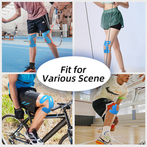 Cinta de Kinesiología de Algodón Precortada para Soporte de <span class=keywords><strong>Rodilla</strong></span>, Impermeable y sin Látex, Cinta Deportiva Unisex para Correr - Product Image 3