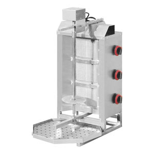Parrilla de <span class=keywords><strong>Comida</strong></span> comercial de acero inoxidable <span class=keywords><strong>a</strong></span> precio barato, equipo Gryos Doner Kebab Top Motor Rolling 3 quemador de Gas Shawarma - Product Image 4