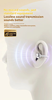 Auriculares Inalámbricos con Clip para Oreja TWS, Bluetooth 5.3, Cancelación de Ruido ANC, Pantalla LED, Auriculares Deportivos Impermeables con Micrófono