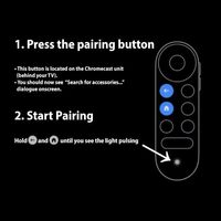 Télécommande vocale d'origine pour Google Chromecast TV 4K 2020 Snow G9N9N Télécommande BLE
