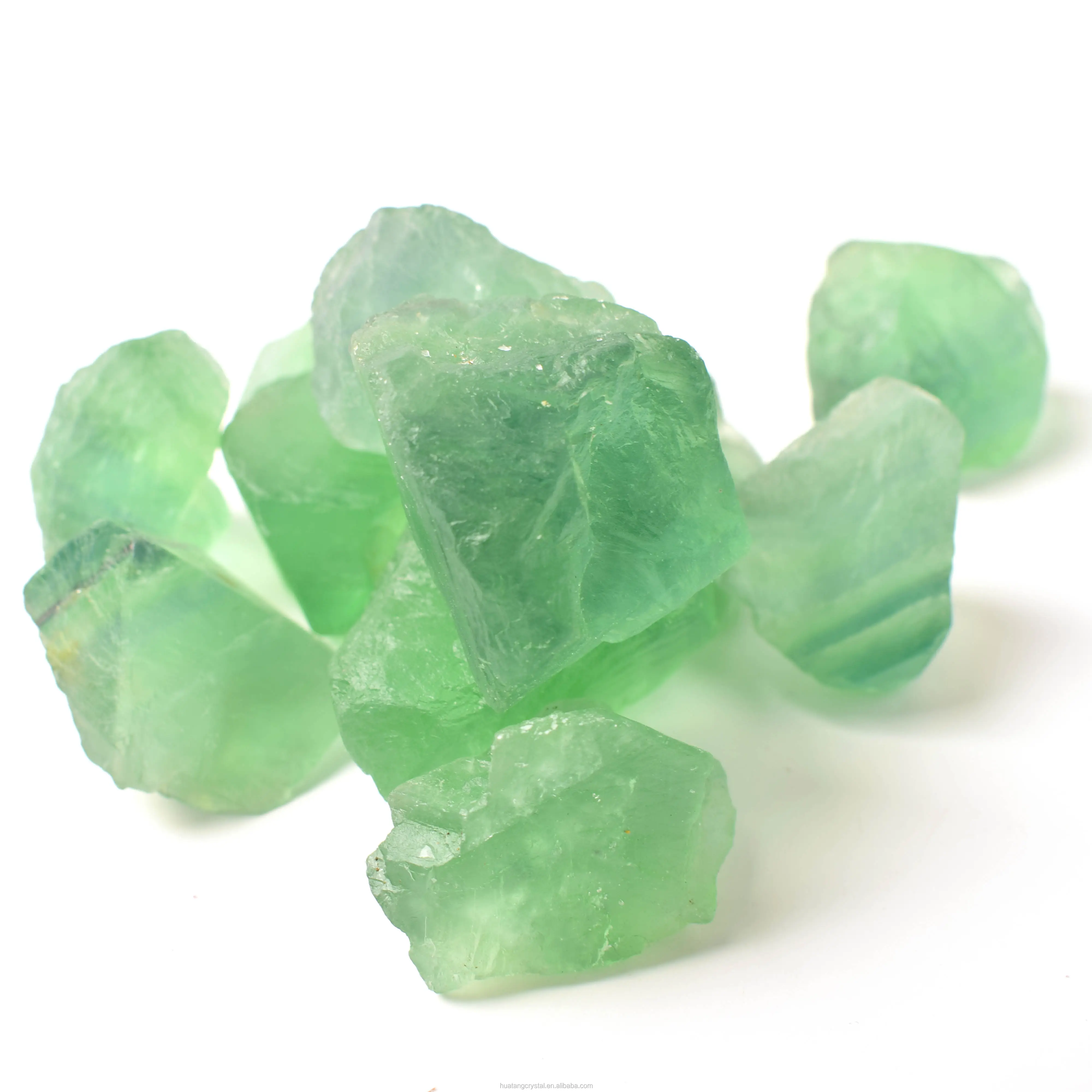 A buon mercato Di Cristallo Naturale Pietra Grezza Verde Fluorite Pietra Grezza Per Heling