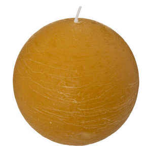 Bougie boule d'huile jaune ocre D 10CM - Product Image 1