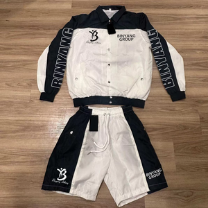 <span class=keywords><strong>Set</strong></span> corto personalizzato di alta qualità di lusso abbigliamento sportivo estivo da <span class=keywords><strong>uomo</strong></span> Jogging tuta da ginnastica giacca a vento <span class=keywords><strong>Set</strong></span> corto - Product Image 1