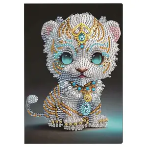 Animal Cute Tiger 5D DIY A5 paper craft diamond painted notebook
