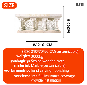 Altare Principale Cattolico in Marmo Stile <span class=keywords><strong>Romanico</strong></span> BSA (Edizione Emblema della Sacra Trinità) Altare in Pietra per Chiese e Cappelle - Product Image 2