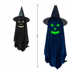 Decoraciones Colgantes de Halloween, Fantasma Espeluznante con Luz Brillante en la Oscuridad, para Jardín, Exterior, Adornos para Fiesta de Halloween - Product Image 2