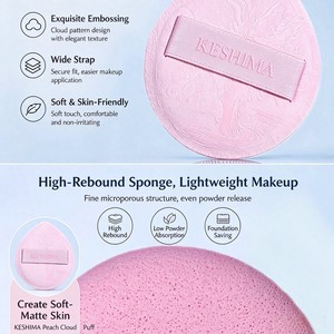 Éponge de maquillage triangulaire épaisse Keshima, houppette douce pour fond de teint et correcteur, lavable et portable - Product Image 5