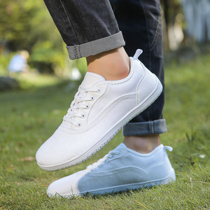 Nouvelles chaussures en toile minimalistes à mailles respirantes pour hommes et femmes, semelle extérieure en caoutchouc confortable, pour la vie quotidienne, l'entraînement, la marche croisée - Product Image 5