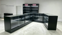 Vitrine de présentation de luxe personnalisée en acier inoxydable blanc avec éclairage LED, écologique, recyclable, moderne, pour bijouterie