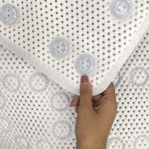 Alfombra de baño de espuma de PVC blanca con patrón sólido cómodo y ecológico antideslizante <span class=keywords><strong>para</strong></span> bañera de Ducha - Product Image 2