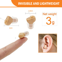 Alat Bantu Dengar CIC Invisible Mini In Ear Amplifier Suara Hearing Amplifier Dropshipping - BEIGE Kanan Murah