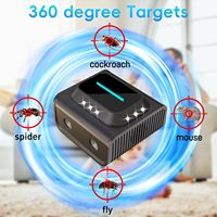 Répulsif à ultrasons pour souris et rongeurs à double puce, 3 modes, à brancher, pour la maison
