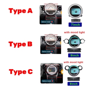 Màn hình cảm ứng 7/9 inch Android Car đa phương tiện <span class=keywords><strong>Player</strong></span> <span class=keywords><strong>DVD</strong></span> với GPS BT cho BMW Mini R56 R60 với bạc/đen CD 2007-2016 - Product Image 3