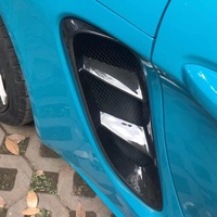 Nouveaux évents latéraux en Fiber de carbone pour Porsche 718 Cayman Boxster 2016-2023 Kits de carrosserie de prises d'aération de garde-boue de porte latérale