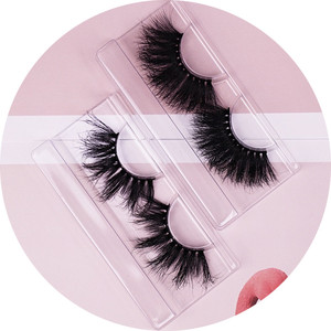 RTS Fashion 25mm Thick Mink Eyelashes 3d Customized Packing Handmade Natural Long False Eyelashes