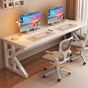 Modern Wood Computer Desk Workstation <b>Table</b> With Cable Management Holes Space Saving Home Office Study - Product Image 4