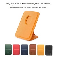 Support de carte magnétique avec support de fixation au lit, étui en cuir PU pour 15/14/13 emplacements pour cartes