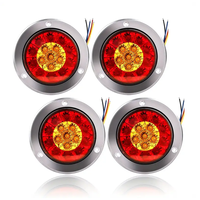 Venta caliente 24V Sistema de iluminación automática Nueva lámpara LED de camión redondo de 4 pulgadas con luz de marcador lateral de coche de bajo precio