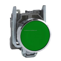 Schnei der Control Serie XB4BA Botón de cabeza plana de metal Negro Verde Amarillo Rojo Azul 1NO 2NC diámetro 22mm XB4BA21/31/42/51/61