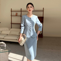 Costume professionnel pour femmes, tenue de travail élégante, printemps automne, uniforme de réceptionniste d'hôtel, bijouterie, beauté